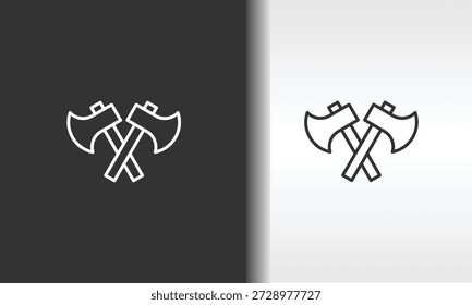 Vetor de machado, ícone ou logotipo Ilustração de símbolo isolado