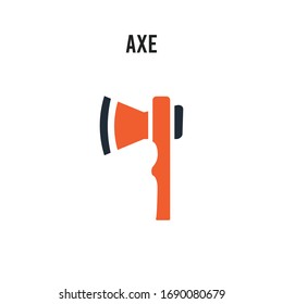 Ax-Vektorillustration-Symbol auf weißem Hintergrund. Rotes und schwarzes Ax Symbol. Einfaches Symbol für das Symbol EPS