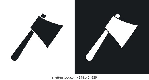 Axe vector icon set in black color.