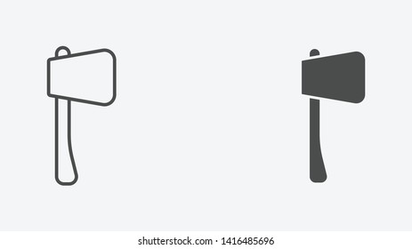 Axe vector icon sign symbol