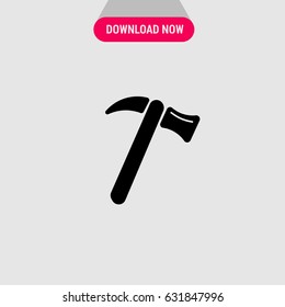 Axe Vector Icon, The symbol of hatchet. Simple, modern flat vector illustration for mobile app, website or desktop app