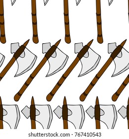 Axe vector illustration. Doodle style. Design, print, decor, textile, paper