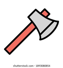 Axe vector illustration. Isolated colorful vector icon 