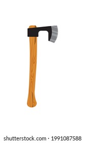 Axe vector illustration. Isolated colorful vector icon on white background.