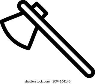 axe vector illustration isolated on a transparent background. stroke vector icons for concept or web graphics.