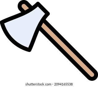 ilustración vectorial ax aislada en un fondo transparente. iconos vectoriales de trazo para el concepto o gráficos web.