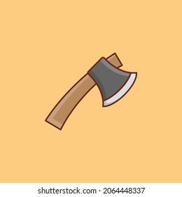 ilustración de ax Vector en un fondo transparente. Símbolos de calidad premium. Icono de color plano de línea vectorial para el concepto y el diseño gráfico.