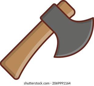 axe Vector illustration on a transparent background. Premium quality symbols. Vector Line Flat color  icon for concept and graphic design.