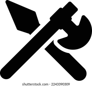 ax Vektorgrafik auf transparentem Hintergrund. Hochwertige Symbole. Glyphen Vektorsymbole für Konzept und Grafikdesign. 
