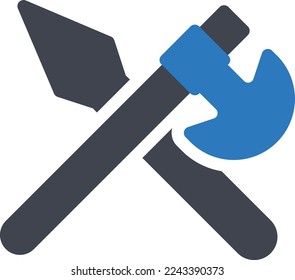 axe Vector illustration on a transparent background. Premium quality symmbols. Glyphs vector icons for concept and graphic design. 
