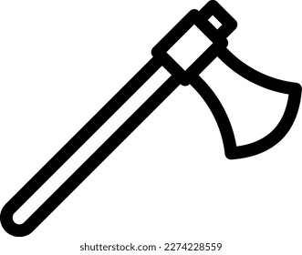 axe Vector illustration on a transparent background. Premium quality symbols. Thin icons for concept and graphic design.