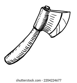 Axe vector illustration on white background