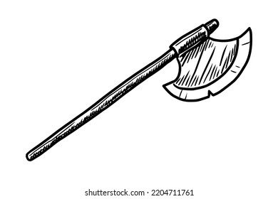 Axe vector illustration on white background