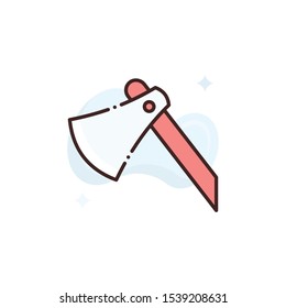 Axe vector illustration. Outline filled Travel & Tourism icons.
