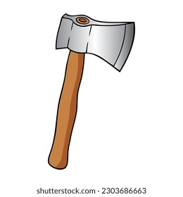 axe vector illustration,isolated on white background,top view