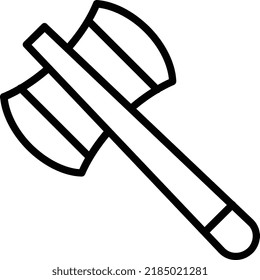 Axe Vector Line Icon Design