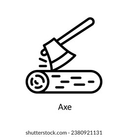 Axe  vector  outline Design illustration. Symbol on White background EPS 10 File 