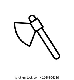 Axe Vector Outline Icon. EPS 10 File