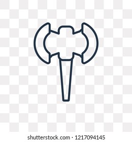 Axe vector outline icon isolated on transparent background, high quality linear Axe transparency concept can be used web and mobile