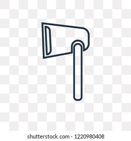 Axe vector outline icon isolated on transparent background, high quality linear Axe transparency concept can be used web and mobile