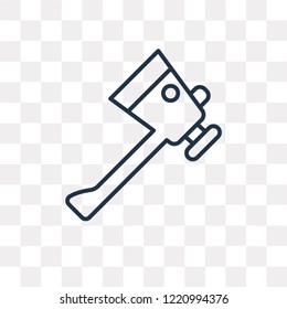 Axe vector outline icon isolated on transparent background, high quality linear Axe transparency concept can be used web and mobile