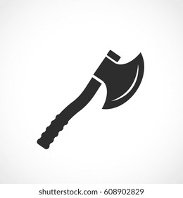 Axe vector silhouette icon illustration isolated on white background