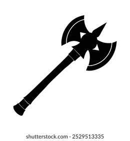 axe vector silhouette on white background