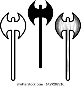 axe vector sketch craft icon 