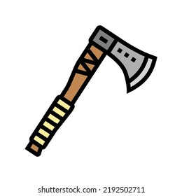 ax viking farbige Symbol Vektorgrafik. Axt Viking Schild. einzelne Symbolillustration