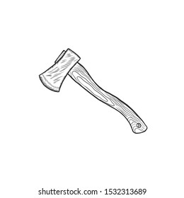 Retro Cartoon Style Drawing Splitting Axe Stock Illustration 1505136149