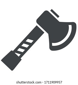 icono negro del arma ax sobre fondo blanco