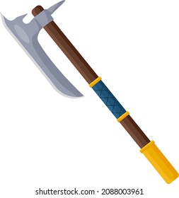 Ax arma, ilustración, vector sobre fondo blanco.