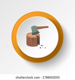 Axe wood color icon. Elements of winter wonderland multi colored icons. Premium quality graphic design icon