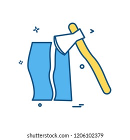 axe wood cutter icon vector