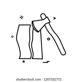 axe wood cutter icon vector