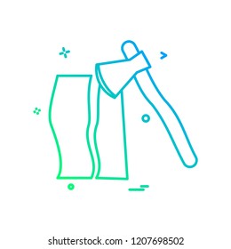 axe wood cutter icon vector