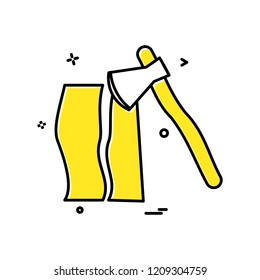 axe wood cutter icon vector