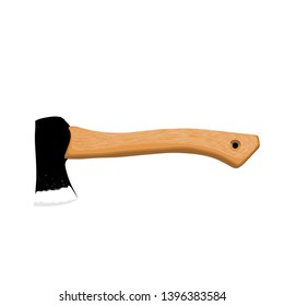 Axe with Wood handle texture vector