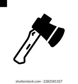 axe wood logo icon solid style
