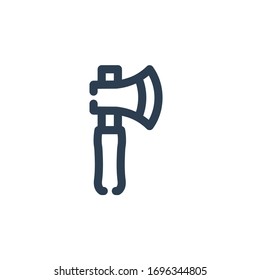 axe worker tools icon outline
