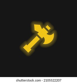 Icono de neón amarillo brillante