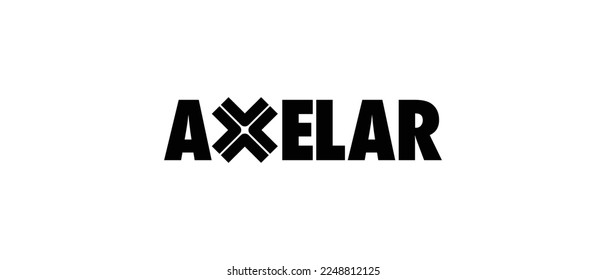 Axelar cryptocurrency AXL Token, Cryptocurrency logo on isolated background with text.