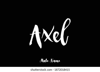 Axel-Male Name Bold Cursive Calligraphy Typeface Text 