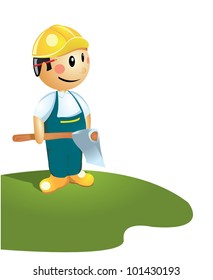 Axeman - cartoon illustration