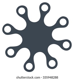 Axenic vector icon. Style is flat symbol, smooth blue color, rounded angles, white background.