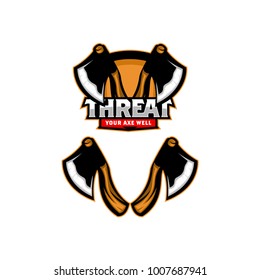 the axes badge logo design