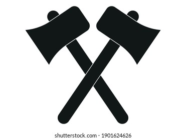 Axes black icon on white background.