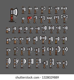 Axes for creating video games. Set 1.
