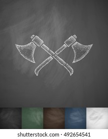 axes icon. Hand drawn vector illustration
