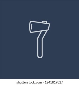 Axes icon. Axes linear design concept from Camping collection. Simple element vector illustration on dark blue background.
